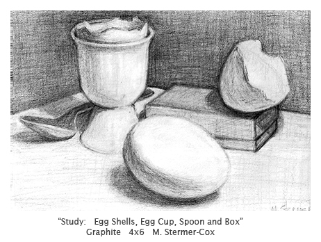 Study, Eggs, Shells, Egg Cup and Spoon 