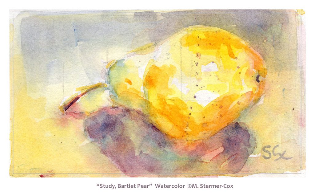 Watercolor Study: Pear