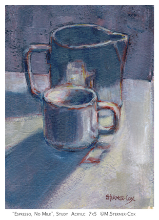 Painting Challenge: Day One, Espresso No Milk