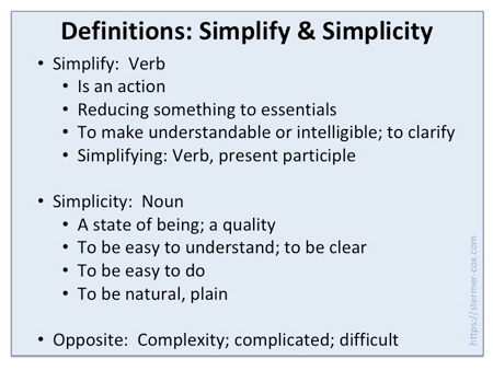 Definitions: Simplifying 