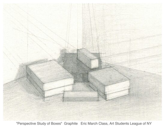 "Still Life With Boxes", Study from Eric March's Class, Art Students League of NY